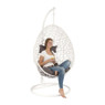 Hangstoel swing met standaard - wit - ø104x200 cm