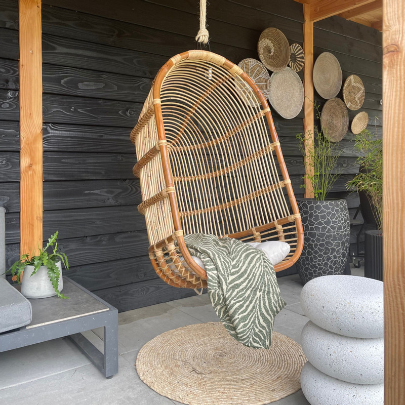 Hangstoel Aqua - naturel - 70x60x124 cm