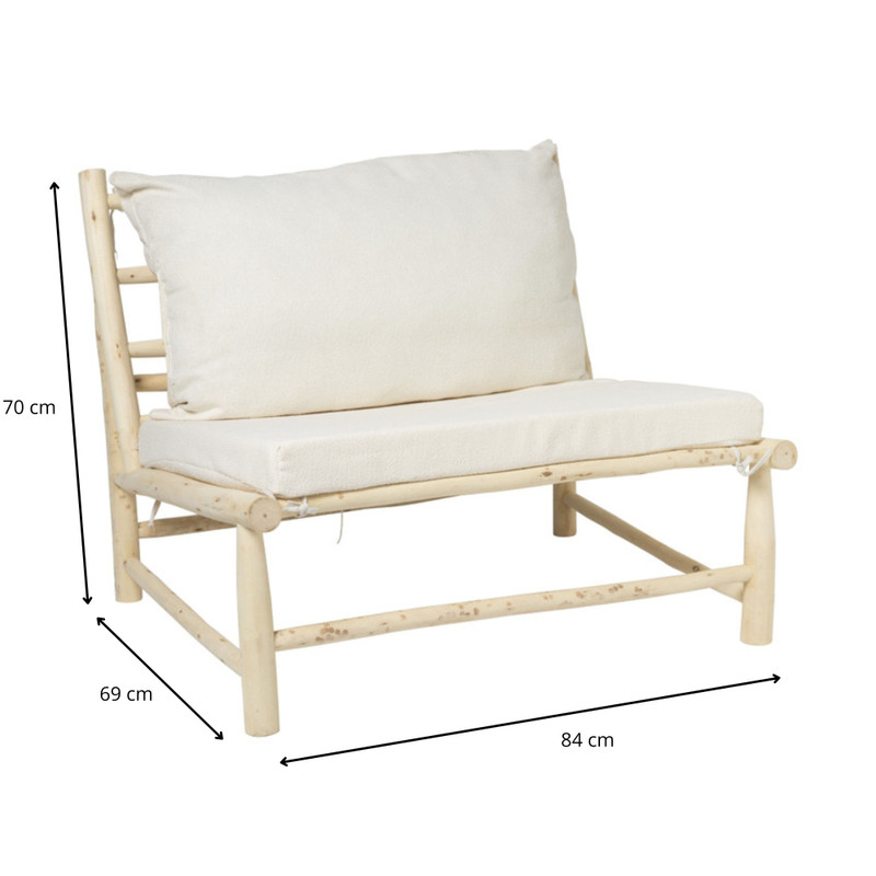 Bank met kussen Shanghai - 70x84x69 cm