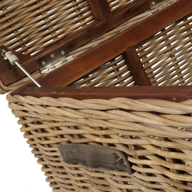 Rieten kist Kobo - 60x60x57 cm - grijs