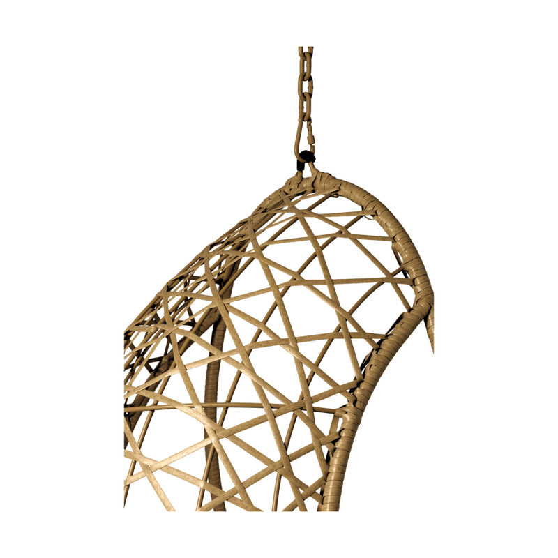 Hangstoel Ibiza met standaard - bruin/grijs - ø95x196 cm