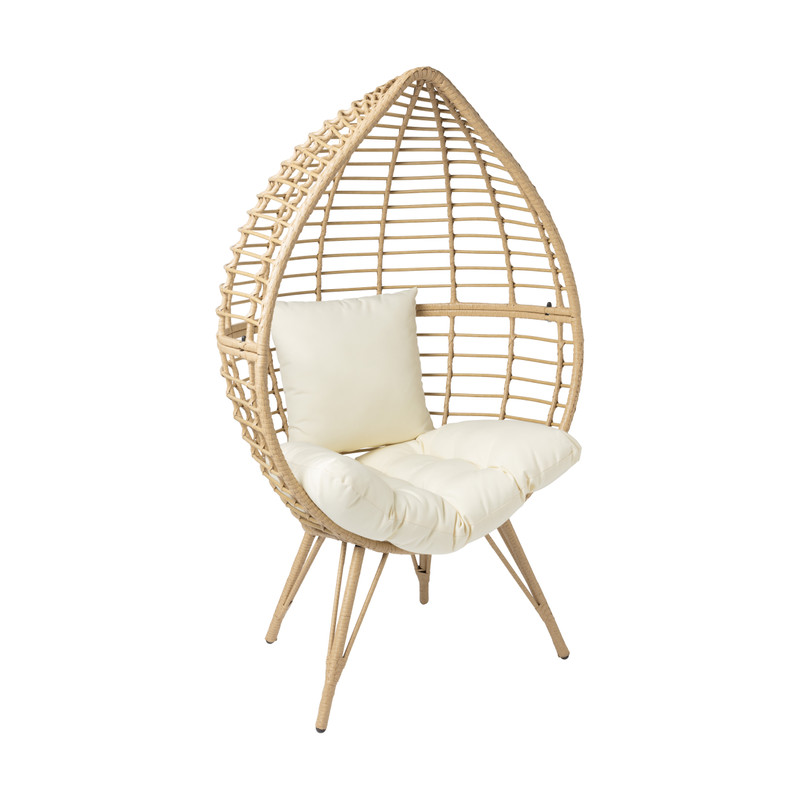Monet hoop Ansichtkaart Egg chair naturel - 90x64x155 cm | Xenos