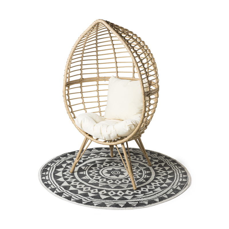 Onvoorziene omstandigheden Herenhuis Aanleg Egg chair naturel - 90x64x155 cm | Xenos