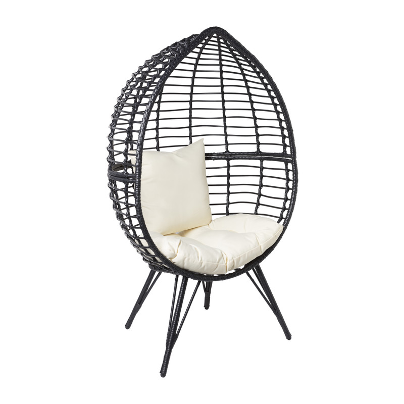 Egg chair zwart - 155x90x64 cm