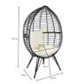 Egg chair zwart - 155x90x64 cm 