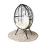 egg chair zwart - 90x64x155 cm
