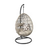Hangstoel Hawaii met beige kussens - bruin - 196 cm