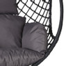 Hangstoel Havana met zwarte kussens - zwart - 186 cm