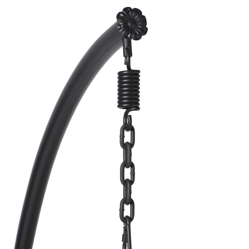 Hangstoel Havana met beige kussens - bruin - 186 cm