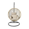 Hangstoel Havana met beige kussens - bruin - 186 cm