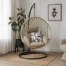 Hangstoel Havana met beige kussens - bruin - 186 cm