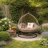 Hangstoel loveseat - bruin - ø120x200 cm