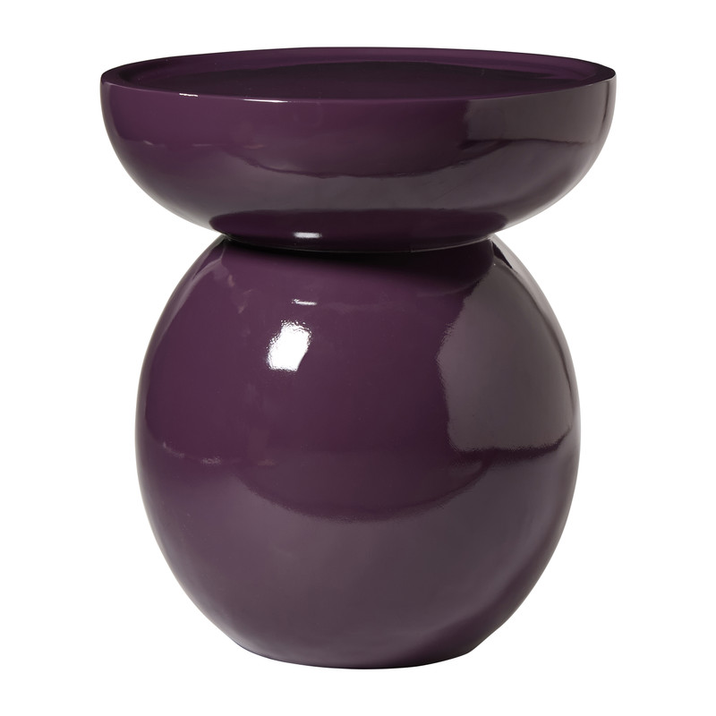Bijzettafel bol - paars - ø40x45 cm