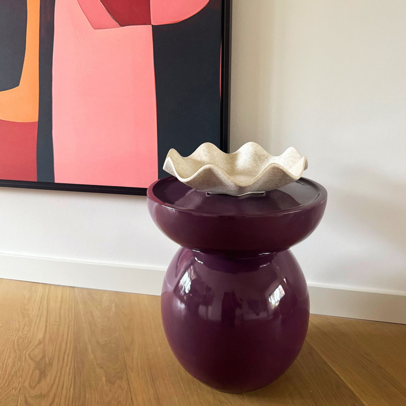 Bijzettafel bol - paars - ø40x45 cm