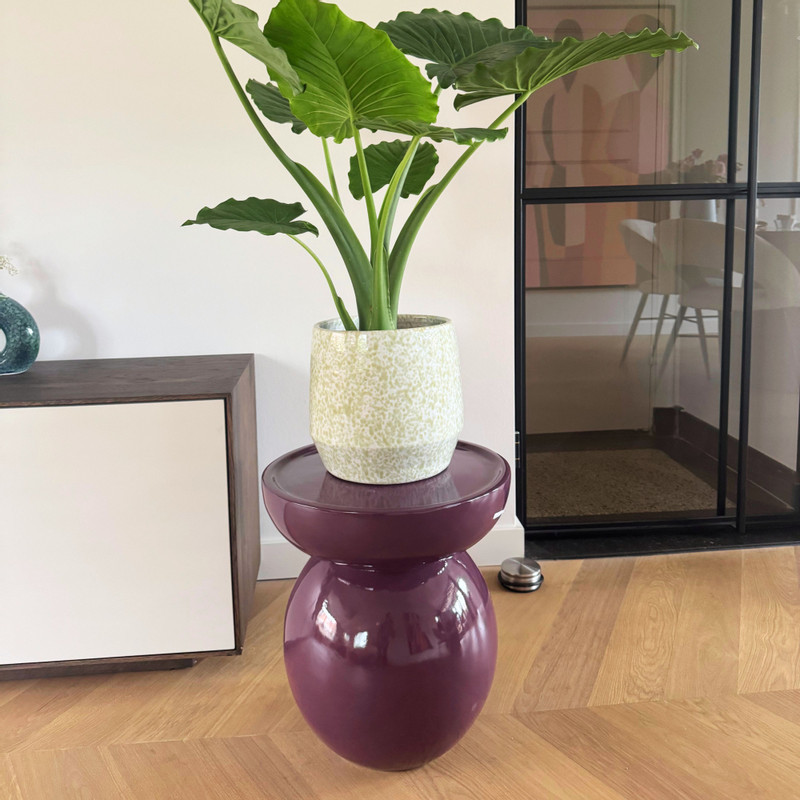 Bijzettafel bol - paars - ø40x45 cm