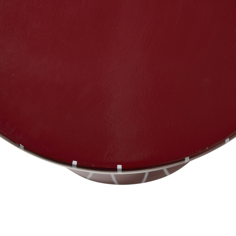 Bijzettafel streep - rood - ø34x45 cm