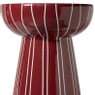 Bijzettafel streep - rood - ø34x45 cm