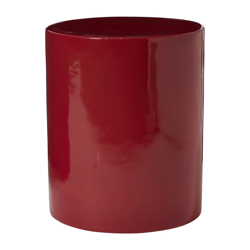 Bijzettafel piraal - rood - ø32x38 cm