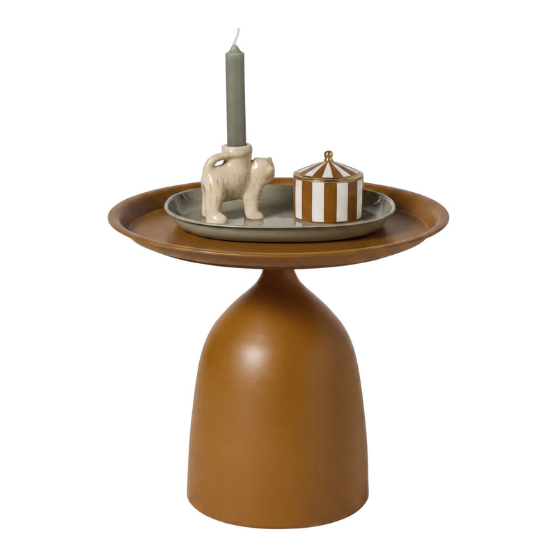 Bijzettafel Bas - bruin - ø51x43.5 cm