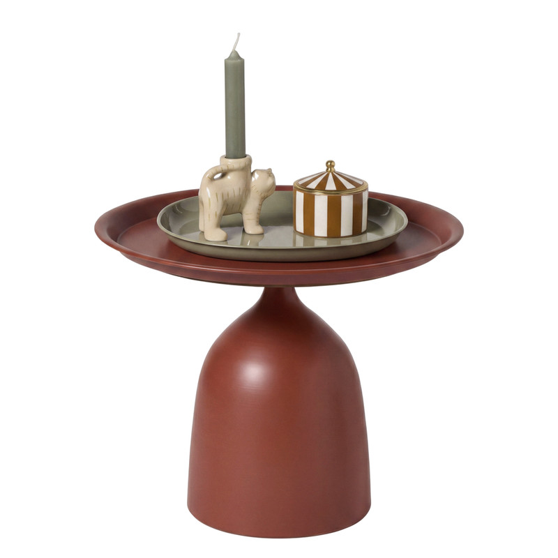 Bijzettafel Bas - bordeaux rood - ø51x43.5 cm