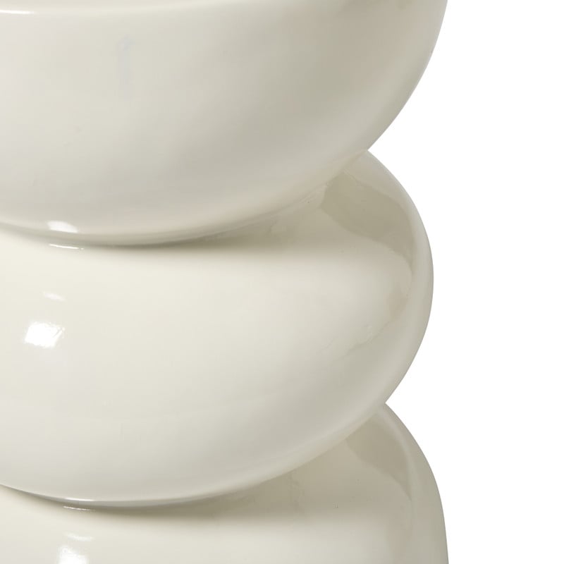 Bijzettafel bubble glos - wit - ø34x40 cm