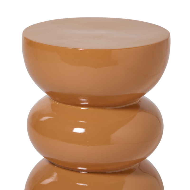 Bijzettafel bubble glos - bruin  - ø30x40 cm