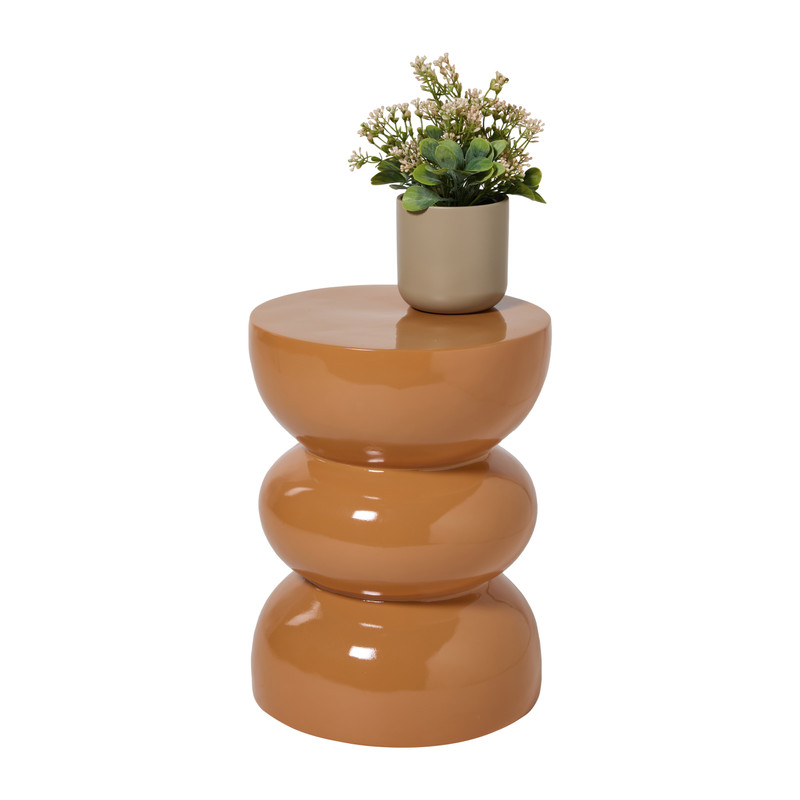 Bijzettafel bubble glos - bruin  - ø30x40 cm