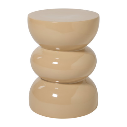 Bijzettafel bubble glos - beige - ø30x40 cm