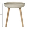 Bijzettafel Nordic - wit/naturel - ø40x43 cm