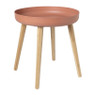 Bijzettafel Nordic - peach/naturel - ø40x43 cm