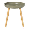 Bijzettafel Nordic - groen/naturel - ø40x43 cm