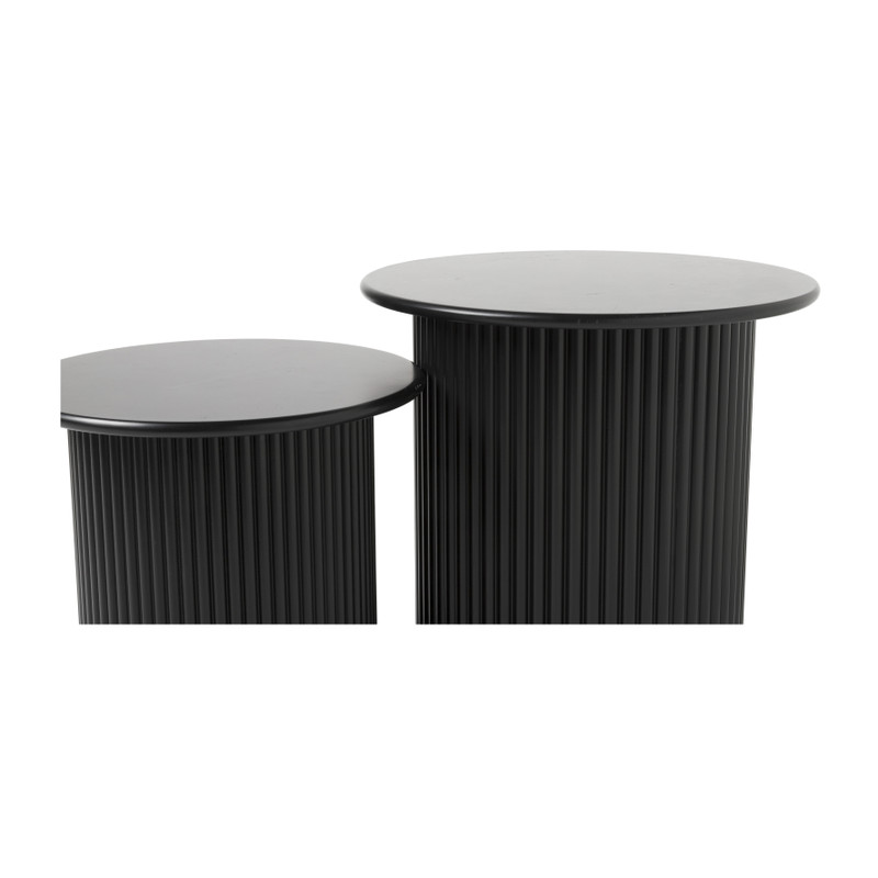 Bijzettafels Oslo - zwart - set van 2 