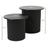 Bijzettafels Oslo - zwart - set van 2 