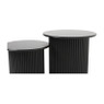 Bijzettafels Oslo - zwart - set van 2 