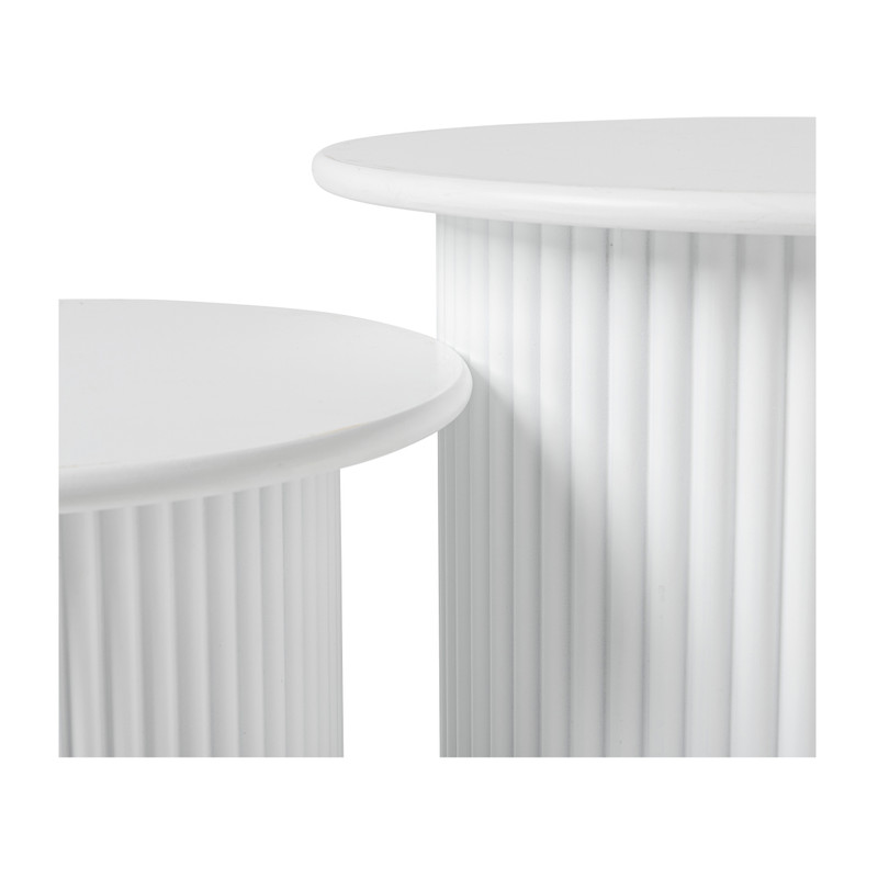 Bijzettafels Oslo - wit - set van 2 