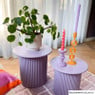 Bijzettafels Oslo - lila - set van 2 