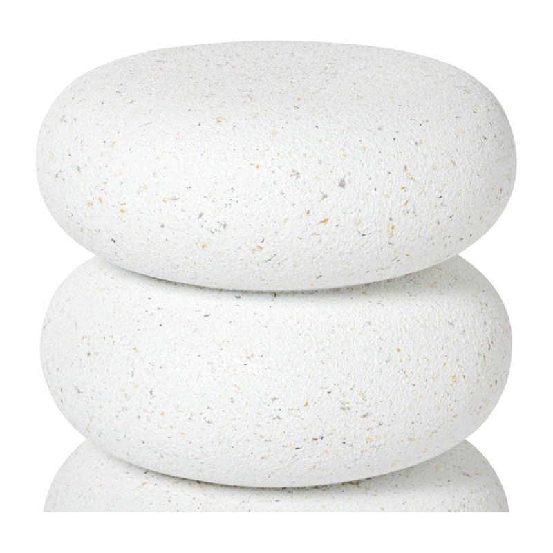 Bijzettafel bubbles - wit - ø40x50 cm