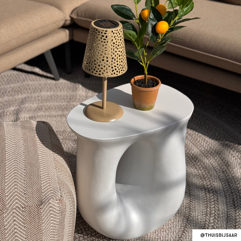 Bijzettafel pop-art eye - wit - 45x41x31 cm