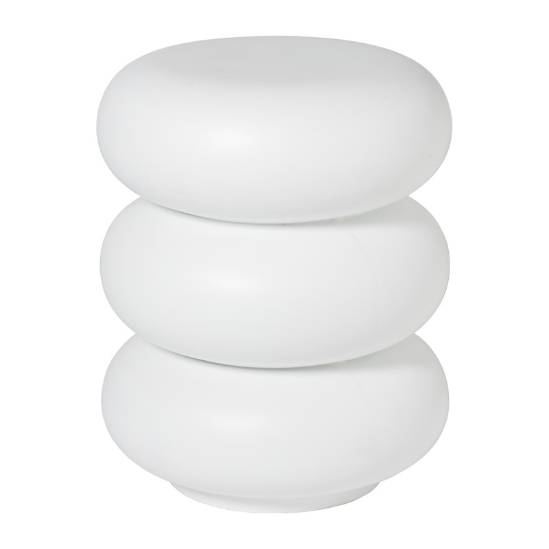 Bijzettafel pop-art bubbles - wit - ø40x50 cm