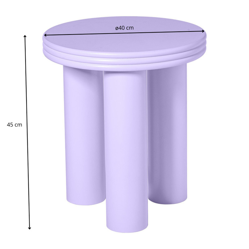 Bijzettafel Stockholm - lila - ø40x45 cm