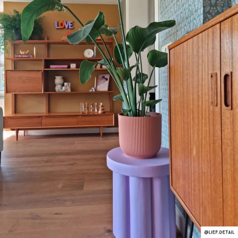 Bijzettafel Stockholm - lila - ø40x45 cm