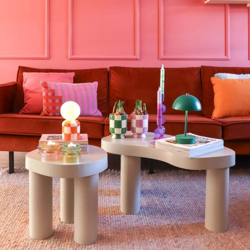 Bijzettafel Karlstad klein - ø40x40 cm - grijs