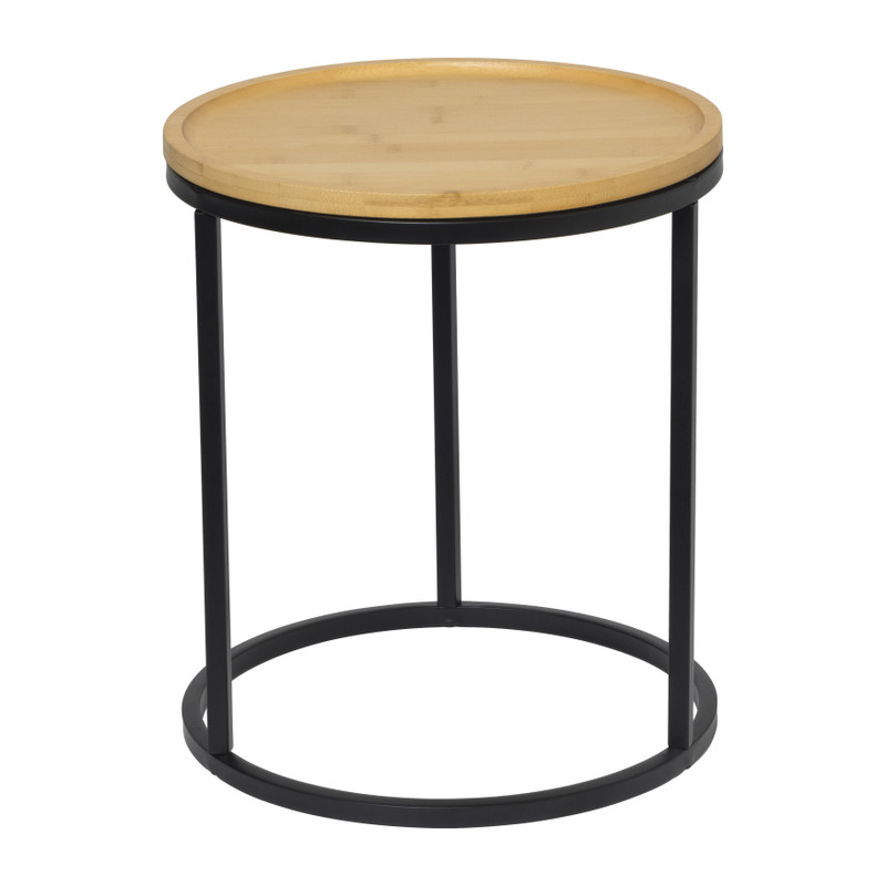 Bijzettafels Bamboe - MDF/metaal - set van 2
