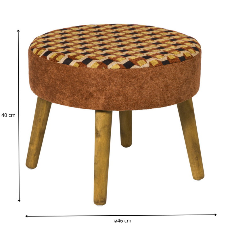 Poef Francis - ø46x38 cm