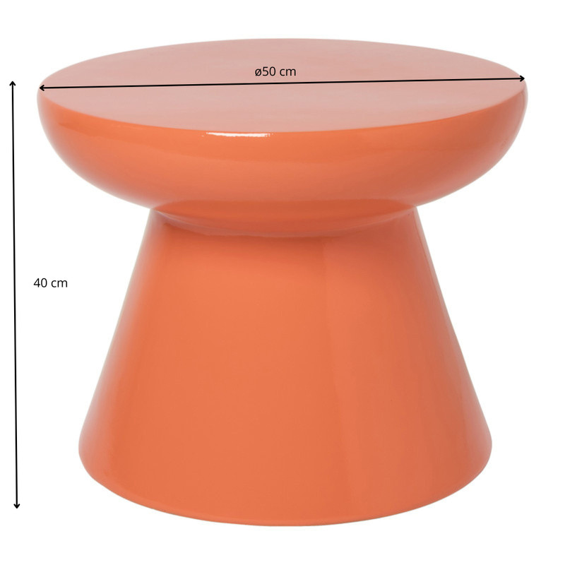 Bijzettafel conisch - peach - ø50x40