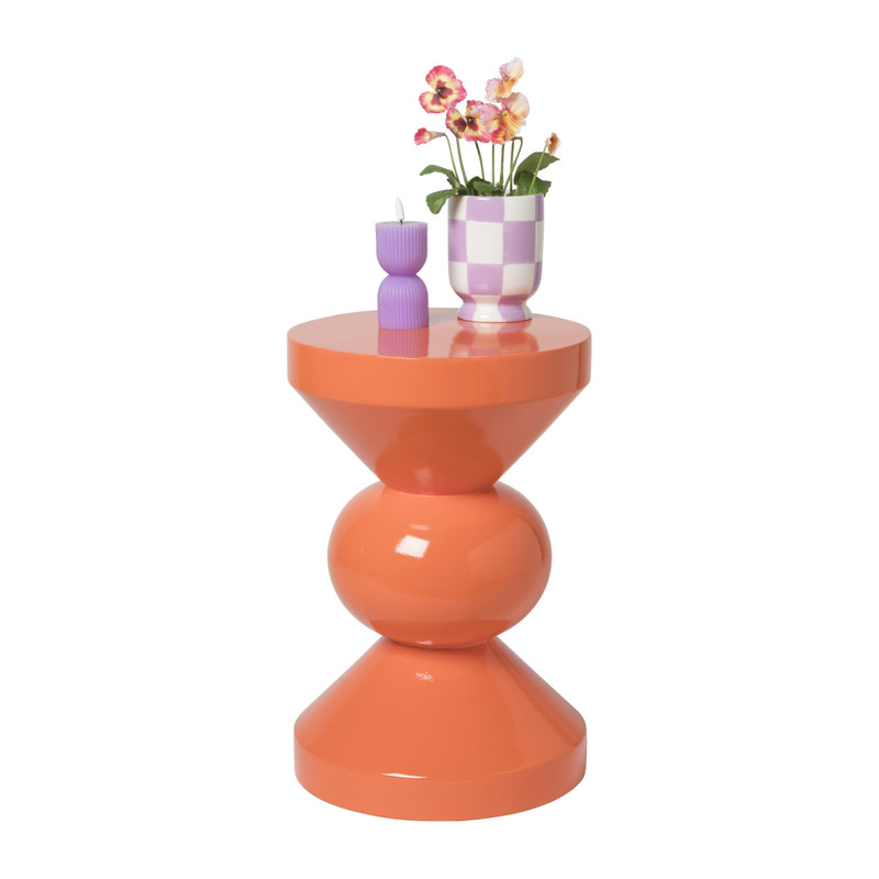 Bijzettafel diabolo - peach - ø33x50 cm