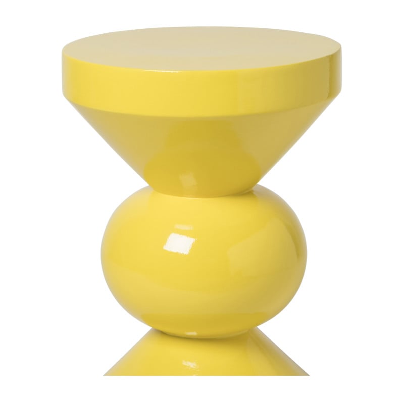 Bijzettafel diabolo - geel - ø33x50 cm
