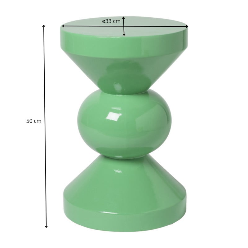Bijzettafel diabolo - groen - ø33x50 cm