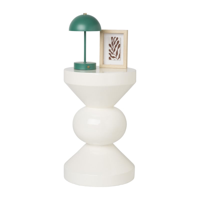 Bijzettafel Diabolo - wit - ø33x50 cm