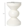 Bijzettafel Diabolo - wit - ø33x50 cm